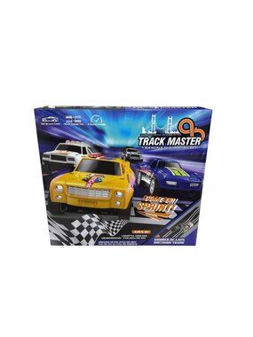 Track Master 1:64 Scale Slot Racing Set With Dual Loop Track & Cars Ages 6+ Stro